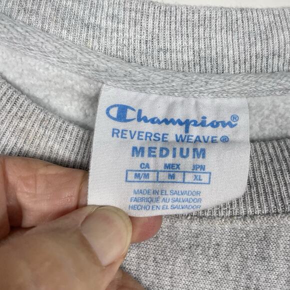 Vintage Champion Reverse Weave Sweatshirt Size Medium Gray Clemson Crew Neck - Picture 3 of 9